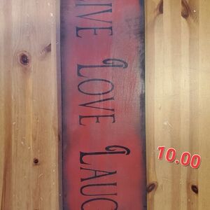 Live Love Laugh Red Wall Decor